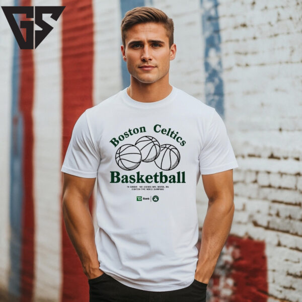 Boston Celtics Basketball Eighteen Time World Champions T-Shirt