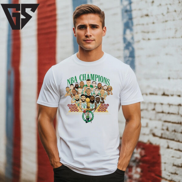 Boston Celtics Parade Luke Kornet 2024 Champions Banner Eighteen T-Shirt