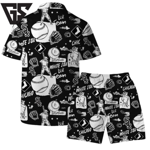 Chicago White Sox Logo Legend Team Baseball Pattern Hawaiian Shirt