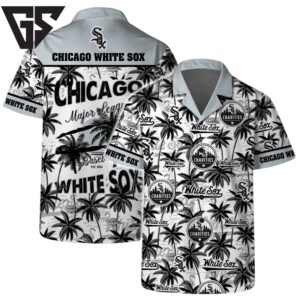 Chicago White Sox Team Logo Coconut Tree Hawaiian Shirt Chicago White Sox Team Logo Coconut Tree Hawaiian Shirt