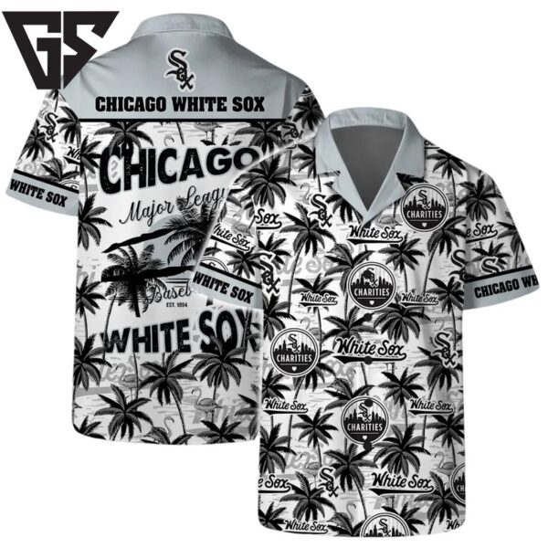 Chicago White Sox Team Logo Coconut Tree Hawaiian Shirt