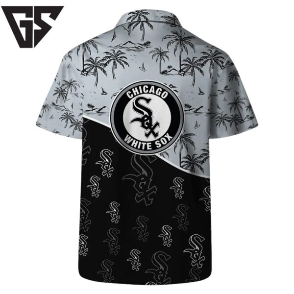 Chicago White Sox Team Logo Palm Leaf Pattern Hawaiian Shirt