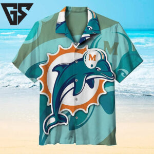 Classic Miami Dolphins Emblem Hawaiian Shirt Classic Miami Dolphins Emblem Hawaiian Shirt