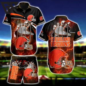 Cleveland Browns Electric Grip Hawaiian Shirt Cleveland Browns Electric Grip Hawaiian Shirt