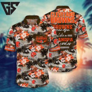 Cleveland Browns Grandpa Vibes Hawaiian Shirt Cleveland Browns Grandpa Vibes Hawaiian Shirt
