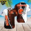 Cleveland Browns Gridiron Laces Hawaiian Shirt
