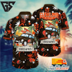 Cleveland Browns Retro Surf Hawaiian Shirt Cleveland Browns Retro Surf Hawaiian Shirt