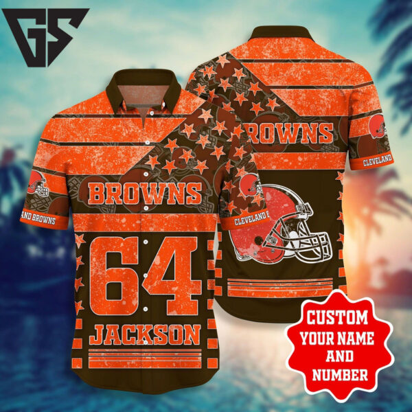 Cleveland Browns Star Player Custom Hawaiian Shirt