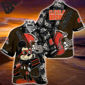 Cleveland Browns Surf & Turf Hawaiian Shirt Cleveland Browns Surf & Turf Hawaiian Shirt