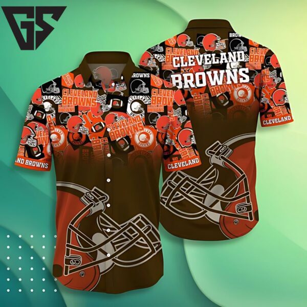 Cleveland Browns Team Spirit Collage Hawaiian Shirt