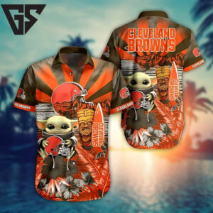Cleveland Browns Tiki Time Hawaiian Shirt Cleveland Browns Tiki Time Hawaiian Shirt