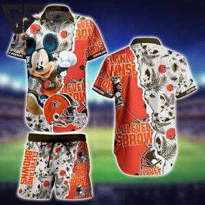 Cleveland Browns Touchdown Mickey Hawaiian Shirt Cleveland Browns Touchdown Mickey Hawaiian Shirt