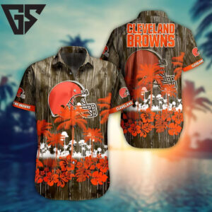 Cleveland Browns Tropical Palms Hawaiian Shirt Cleveland Browns Tropical Palms Hawaiian Shirt