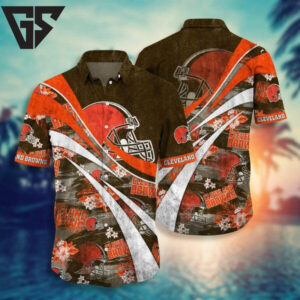Cleveland Browns Wave Surge Hawaiian Shirt Cleveland Browns Wave Surge Hawaiian Shirt