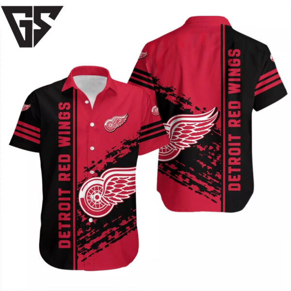 Detroit Red Wings Bold Strike Hawaiian Shirt