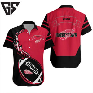 Detroit Red Wings Hockeytown Passion Hawaiian Shirt Detroit Red Wings Hockeytown Passion Hawaiian Shirt