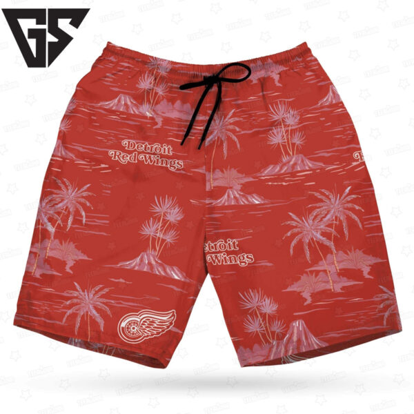 Detroit Red Wings Island Breeze Hawaiian Shirt