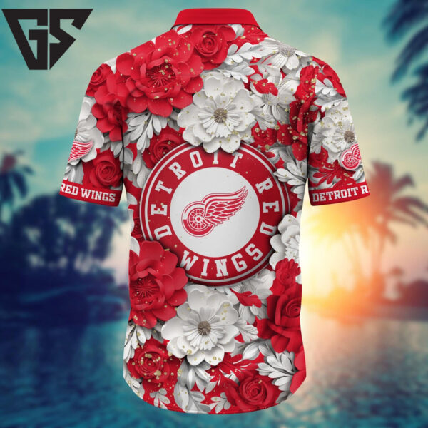Detroit Red Wings Rose Elegance Hawaiian Shirt