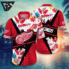 Detroit Red Wings Tropical Starburst Hawaiian Shirt