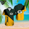 Green Bay Packers Diagonal Power Hawaiian Shirt