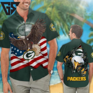 Green Bay Packers Eagle Pride Hawaiian Shirt Green Bay Packers Eagle Pride Hawaiian Shirt