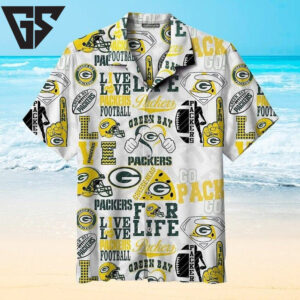 Green Bay Packers Fan Life Collage Hawaiian Shirt Green Bay Packers Fan Life Collage Hawaiian Shirt