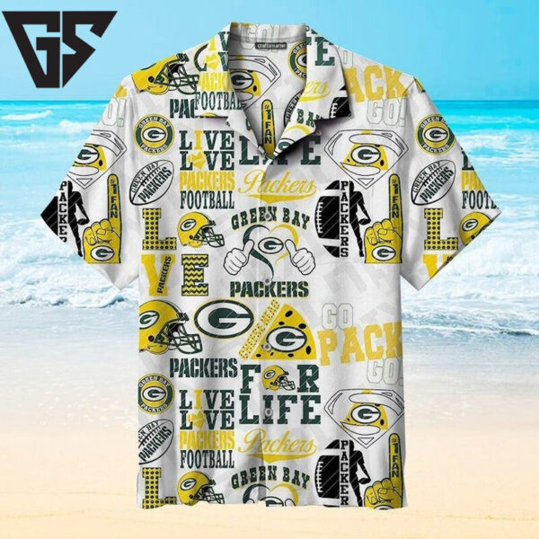 Green Bay Packers Fan Life Collage Hawaiian Shirt