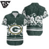 Green Bay Packers Floral Crest Hawaiian Shirt