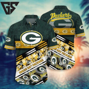Green Bay Packers Floral Fanatic Hawaiian Shirt Green Bay Packers Floral Fanatic Hawaiian Shirt