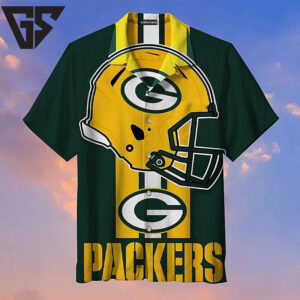 Green Bay Packers Helmet Pride Hawaiian Shirt Green Bay Packers Helmet Pride Hawaiian Shirt