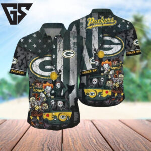Green Bay Packers Horror Ride Hawaiian Shirt Green Bay Packers Horror Ride Hawaiian Shirt