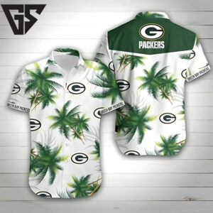Green Bay Packers Palm Paradise Hawaiian Shirt Green Bay Packers Palm Paradise Hawaiian Shirt