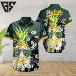 Green Bay Packers Pineapple Paradise Hawaiian Shirt Green Bay Packers Pineapple Paradise Hawaiian Shirt