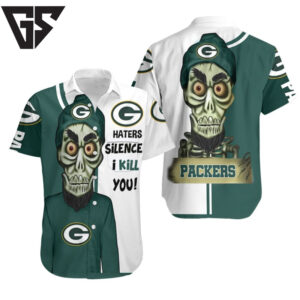 Green Bay Packers Silence Skull Hawaiian Shirt Green Bay Packers Silence Skull Hawaiian Shirt