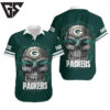 Green Bay Packers Skull Flame Hawaiian Shirt