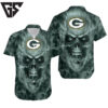 Green Bay Packers Smoke Skull Hawaiian Shirt