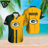 Green Bay Packers Sunset Stripe Hawaiian Shirt