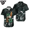 Green Bay Packers Surf Skull Hibiscus Hawaiian Shirt