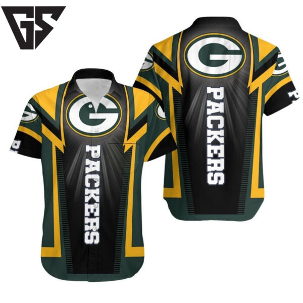 Green Bay Packers Thunderbolt Stripes Hawaiian Shirt