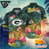 Green Bay Packers Tropical Flamingo Vibes Hawaiian Shirt