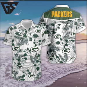 Green Bay Packers Tropical Flora Classic Hawaiian Shirt Green Bay Packers Tropical Flora Classic Hawaiian Shirt