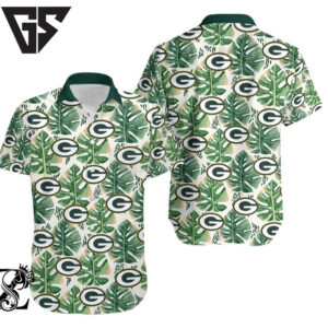 Green Bay Packers Tropical Leaf Breeze Hawaiian Shirt Green Bay Packers Tropical Leaf Breeze Hawaiian Shirt