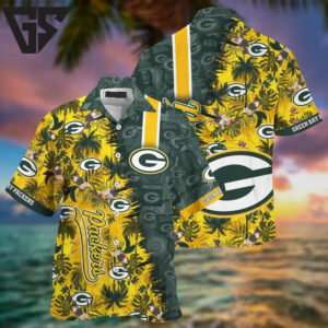 Green Bay Packers Tropical Sunset Hawaiian Shirt Green Bay Packers Tropical Sunset Hawaiian Shirt