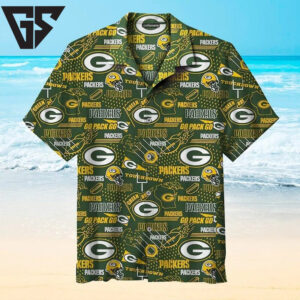 Green Bay Packers Victory Wave Hawaiian Shirt Green Bay Packers Victory Wave Hawaiian Shirt