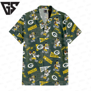 Green Bay Packers x Mickey Mouse Hawaiian Shirt Green Bay Packers x Mickey Mouse Hawaiian Shirt