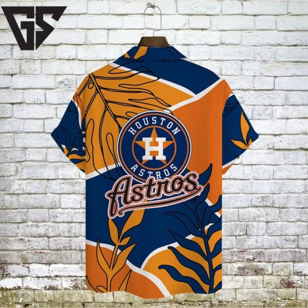 Houston Astros Bold Leaves Hawaiian Shirt