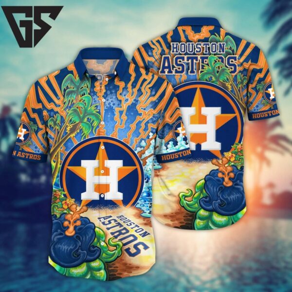 Houston Astros Coral Reef Hawaiian Shirt