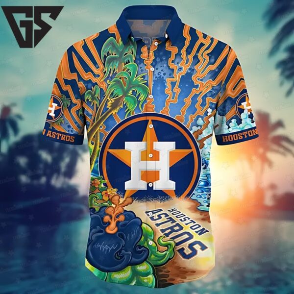 Houston Astros Electric Sunset Hawaiian Shirt