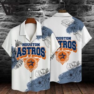 Houston Astros Floral Badge Hawaiian Shirt Houston Astros Floral Badge Hawaiian Shirt