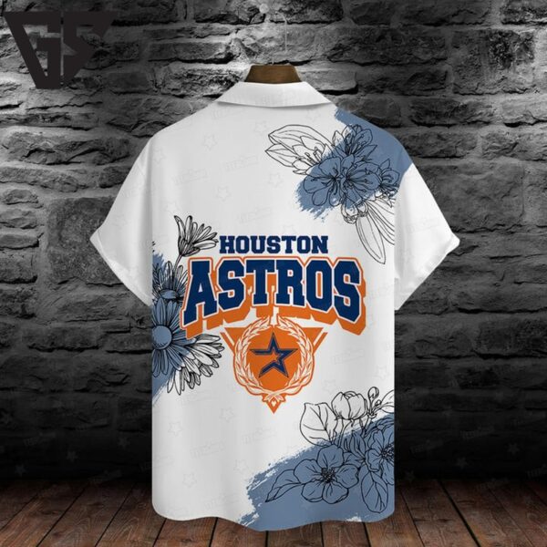 Houston Astros Floral Badge Hawaiian Shirt